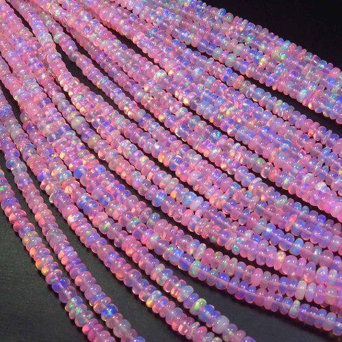 äthiopische pink opal rondell - Äthiopische,
