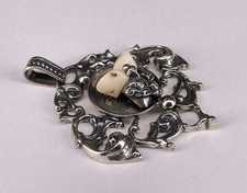 Vintage BAS 925 Silberanhänger mit Grandeln (S 5831)