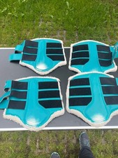4er Gamaschen Set Harrys Horse Flextrainer Größe L+XL in Türkis (Baltic)