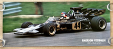 Plakat Poster Motorsport Rennsport - Emerson Fittipaldi - Lotus 72D - Formel 1