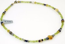 Stein Kette, Peridot, Citrin