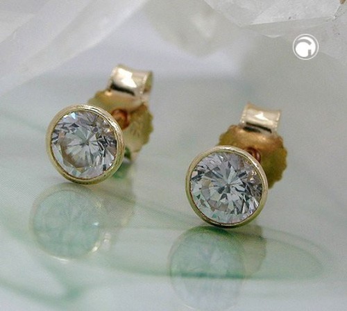 Echt gold ohrstecker mit - gold,