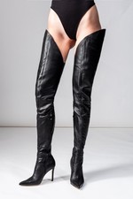 AROLLO Lange Overknee Stiefel