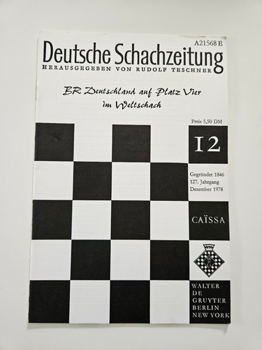 Deutsche schachzeitung 1978 - deutsche,