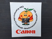 Alter Werbe Aufkleber CANON Kamera AF35M Fussball-WM 1982 Sticker vintage