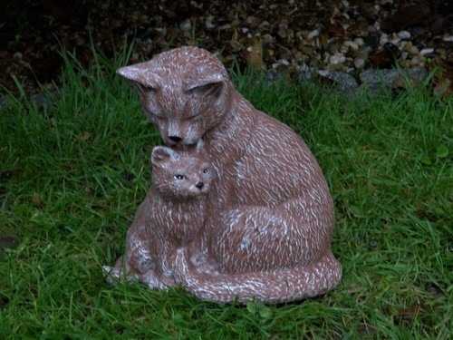 Steinfigur gartenfigur katze - steinfigur,