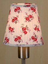 Lampenschirm Aufsteckschirm rote  Frühlingsblumen Klemmschirm Kronleuchter 