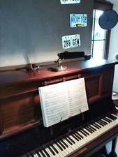 KLAVIERLAMPE PIANOLAMPE TISCHLAMPE  ART DÉCO, Messing/Bronce 10er/30er Jahre, gu