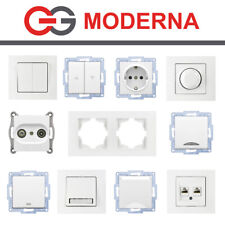 Gunsan Moderna weiss Steckdose Lichtschalter beleuchtet Telefondose SAT-TV--Dose