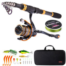 Teleskop Angelrute Spinnrolle