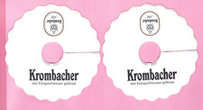 Pilsdeckchen Tropfdeckchen Krombacher mit Wappen 2x