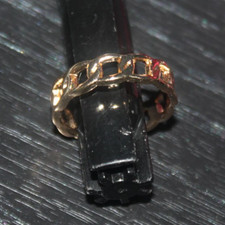 Ring Ketten Muster / Modeschmuck Goldfarben 18 mm Adventskalender