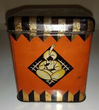 Art Deco Dose Blechdose Kaffeedose Teedose Emmericher Waren Expedition um 1930