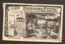 STRASBOURG (67) ESTAMINET PITON ,BIERE "AUGUSTINERBRAU"