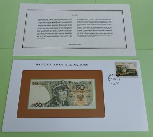 Banknotenbrief polen 50 - -,