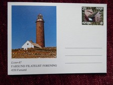 Norwegen Norway Ganzsache GA-Karte Europa Leuchtturm Lighthouse xx Farsund