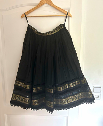Damen rock schwarz gold - schwarz/gold, mit