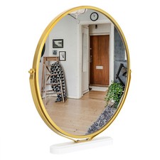 Schminkspiegel Rund Spiegel mit Rahmen Groß Wandspiegel für Badzimmer Wohnzimmer