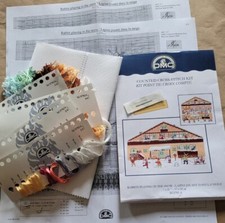 Stickvorlage Kreuzstich Rabbits Playing in the snow Hasen im Schnee Ostern