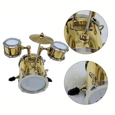 Miniatur Schlagzeug Modell mit Mikrofonständer für Puppenhaus Musikzimmer