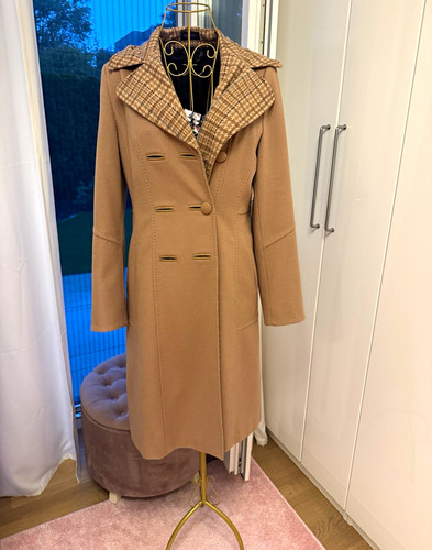 Damen mantel lang - damen, beige