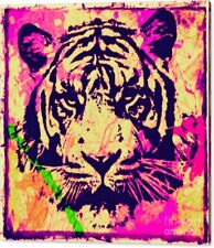 Tiger Summer Splash XXL 90x90 cm Leinwand Druck/Poster/PopArt/Bild/Loft