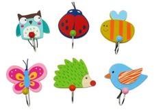 6er Set Kinder Garderobe Haken