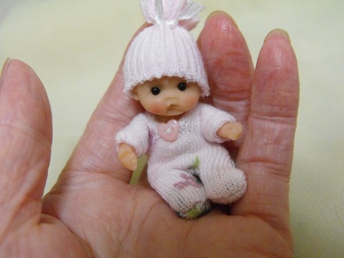 Ooak puppenhaus miniatur baby - ooak,