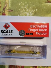 Spur N Scale Trains BSC F68BH Finger Rack Flat Car TTX Red Logo