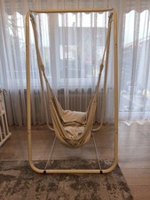 Hängesessel mit Gestell Kissen Hängeschaukel Hängestuhl Indoor & Outdoor