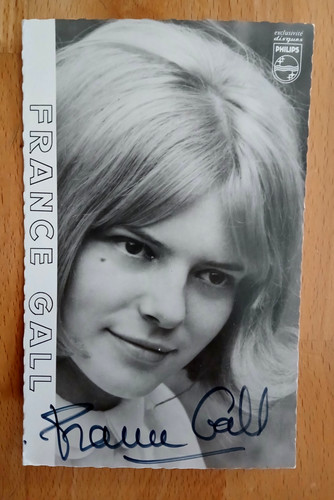 Autogramm france gall - autogramm,