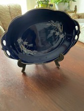 Kobalt Porzellan Teller mit