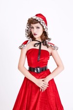 UK Verkäufer Verkauf Weihnachten Kostüm Rotkäppchen Erwachsene UK Größe 8-10