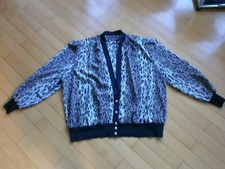 Designer Hardob Damen Jacke Bluse Tiermuster leolook beige braun grün Größe XL  