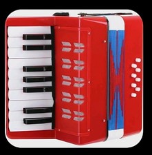 Akkordeon für Kinder, 17 Notentasten, 8 Bässe, Kinder Gurte, Neuwertig NP 54,90 
