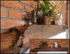 UNIKAT Antikholz  EICHE Balken Regal Balkenregal Wandboard urig 1,75 m (55-0