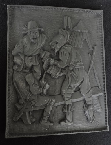 Gussbild reliefbild signiert - gussbild,