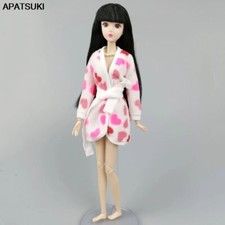 Rosa weißes Herz Bademantel