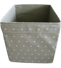 Aufbewahrungs-Box f Ikea Kallax Kiste beige Punkte klappbar 33x32x37,5