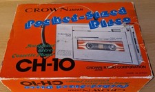 CROWN JAPAN Walkman CH-10 Headphones Pocket-Sized-Disco Vinted in OVP 1984? Text