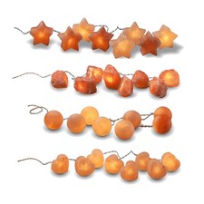 HAF LED Lichterkette Salzkristall 8 Kristalle Handarbeit Salz Dekoration Licht