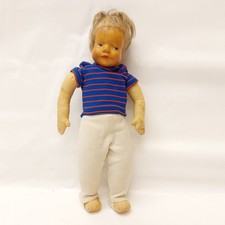 x-94357	Vintage Krahmer Holzkopf Puppe L:ca. 33 cm mit Gebrauchsspuren,