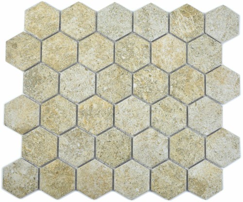 Keramikmosaik hexagon granit - hexagon,