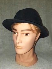 Meyser Exclusive Herrenhut 59 schwarz Alcantara Vintage guter Zustand siehe Pics