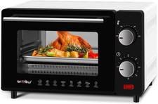 Minibackofen 10L Backofen 650W 100-230 °C Timer Pizza Kuchen Brot Schwarz Z19