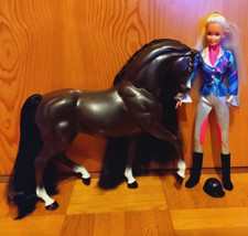 Horse Riding Barbie und Pferd Champion 1994 #13181 dunkelbraun mit Schnippe