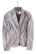 ✅ Drykorn Regular Blazer für Damen Gr. 36, S mit Glitzer silber aus Baumwolle ✅