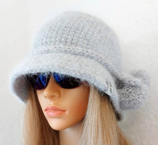 Croched Angora Panamahat