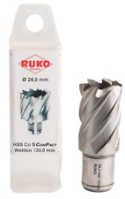 Ruko 108 224 E Ø24mm HSS Kernbohrer Kern Bohrer Schnitttiefe 30mm Annular Cutter