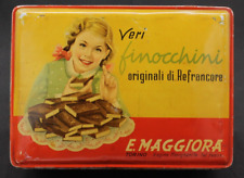 Alte Box Zinn Aluminium Werbung Finocchini Maggiora Refrancore, Torino